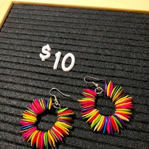 Handmade colorful Seed Earrings
